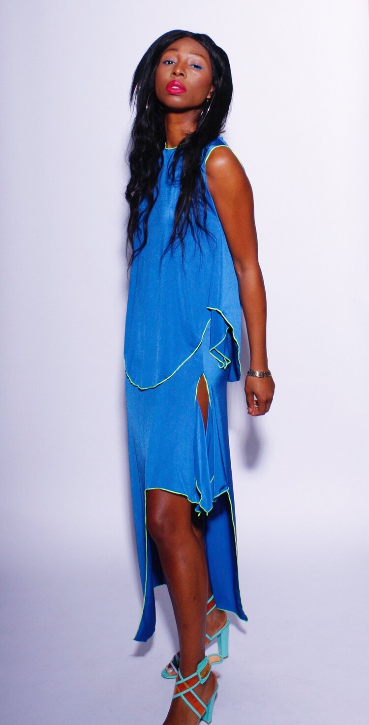 KELLY TIE TOP BLUE
