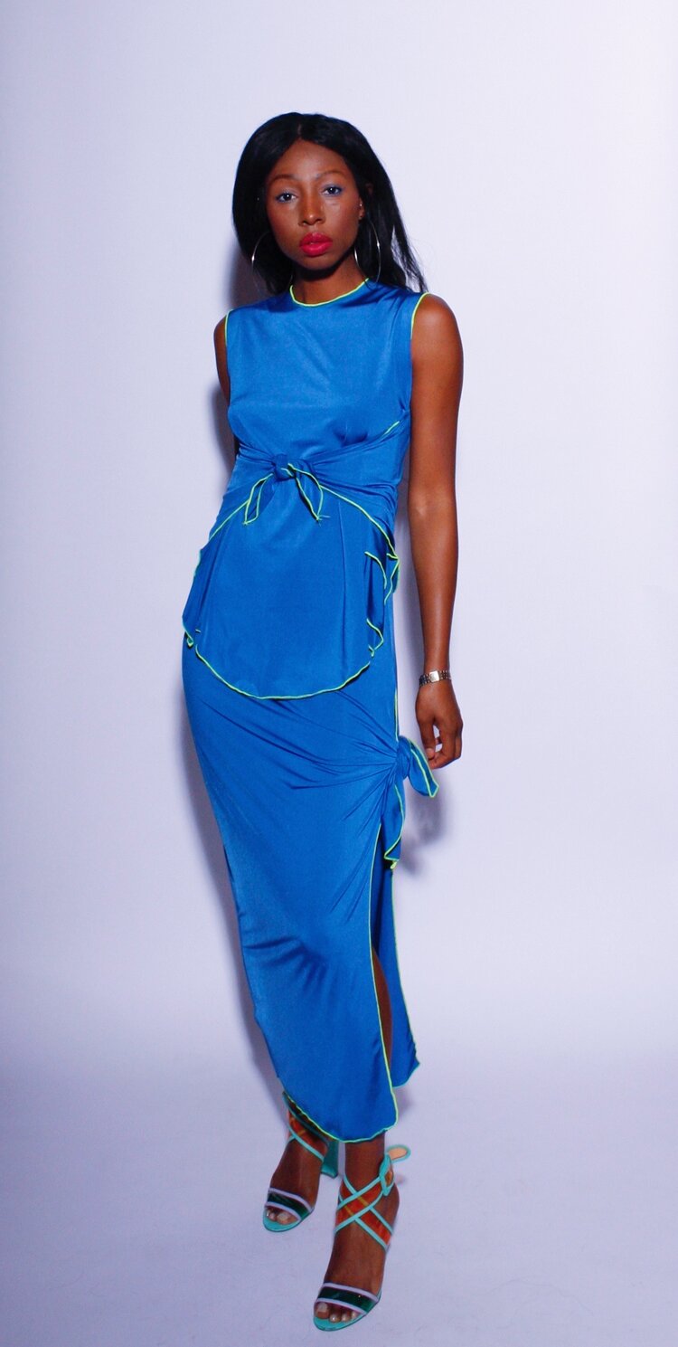 KELLY TIE TOP BLUE