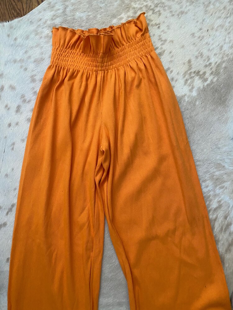 KENNY WIDE LEG PANTS TANGERINE