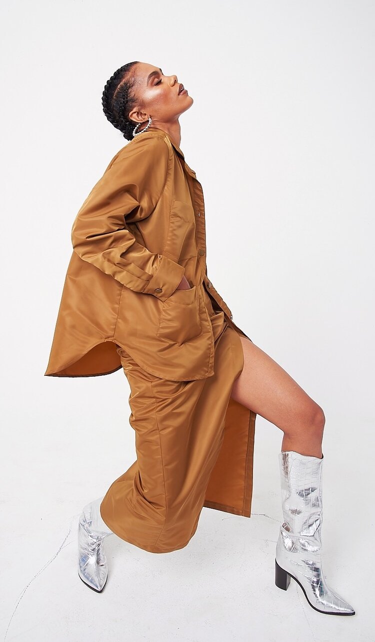 7TH STREET SKIRT COYOTE : READY TO SHIP
