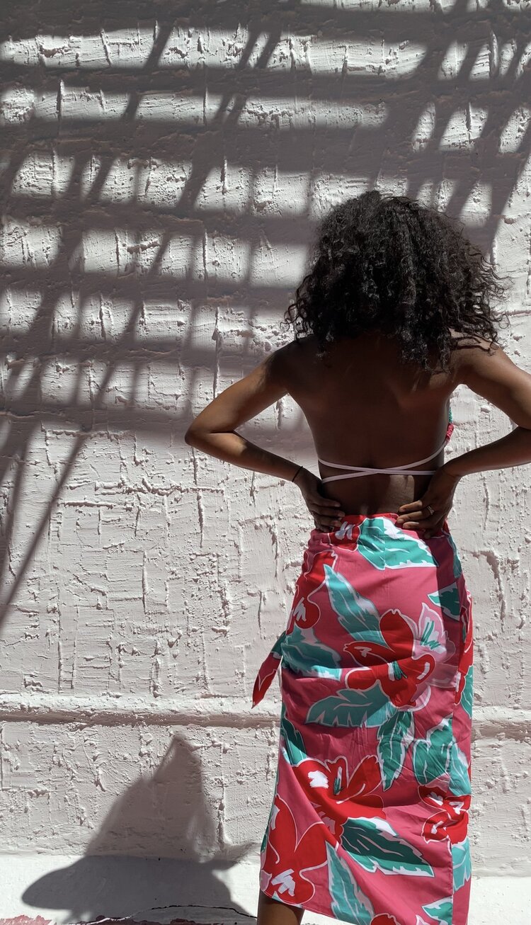 DANA TROPICAL BRALETTE PINK/RED