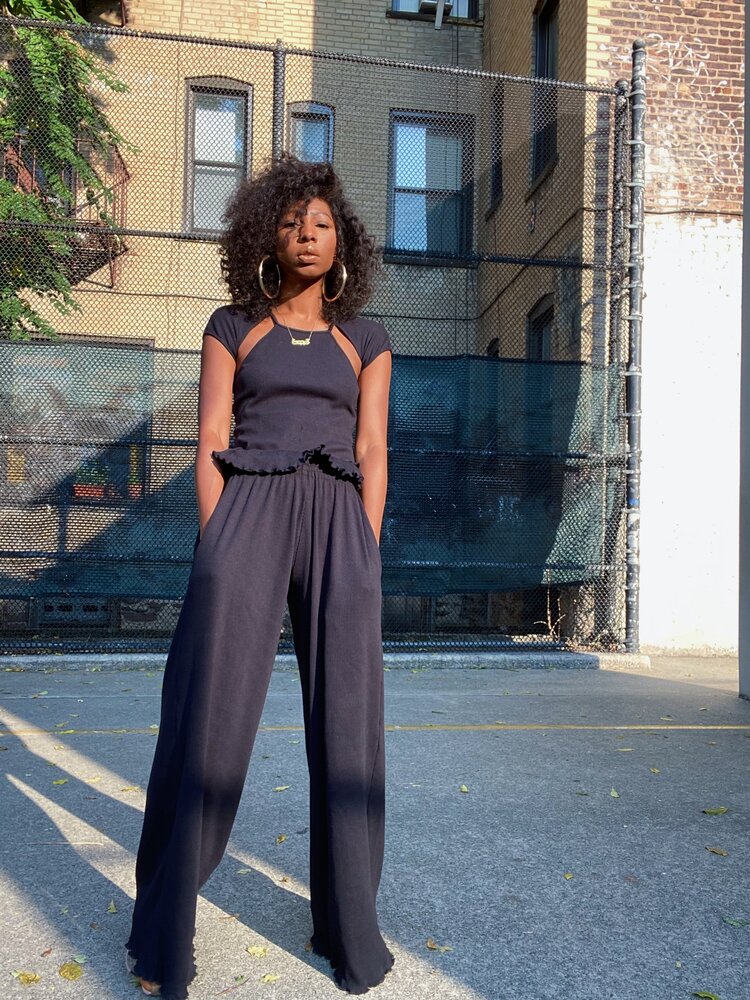 KENNY WIDE LEG PANTS BLACK