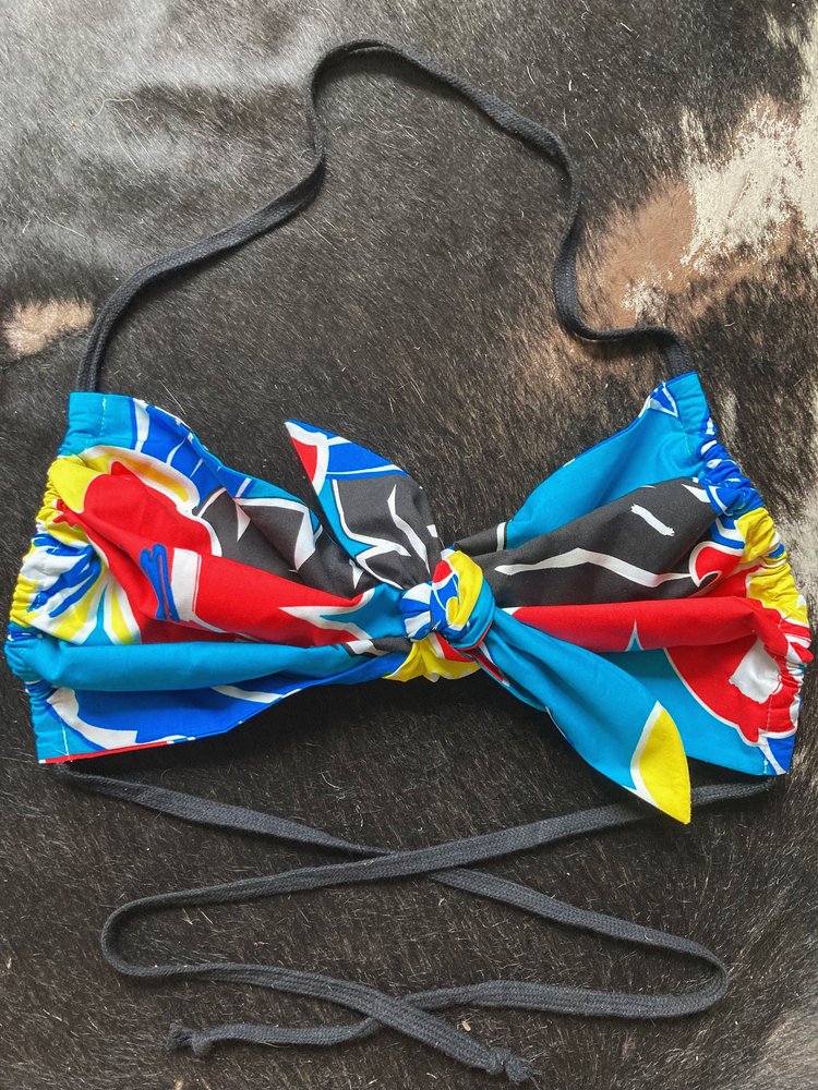 DANA TROPICAL BRALETTE BLUE/YELLOW