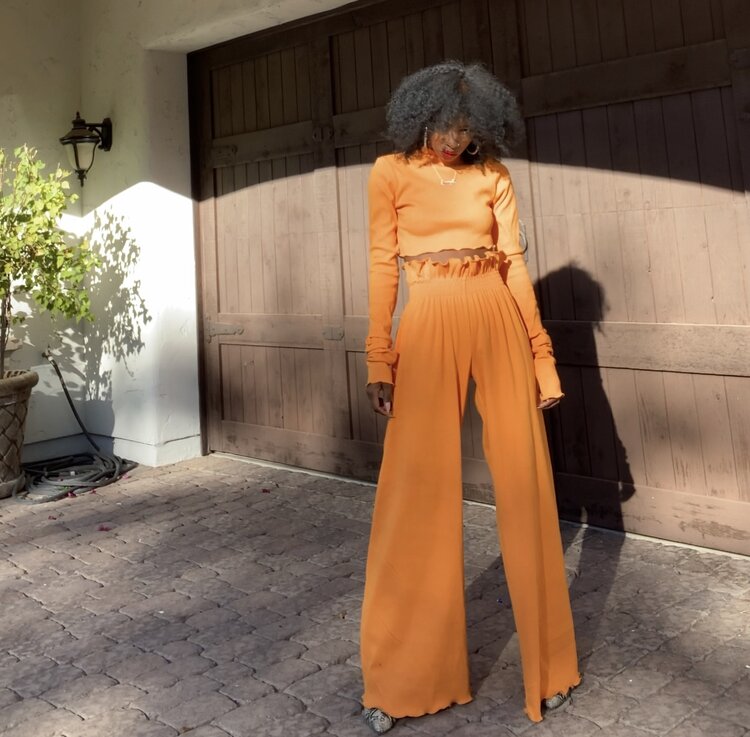 KEN TANGERINE CROP TOP