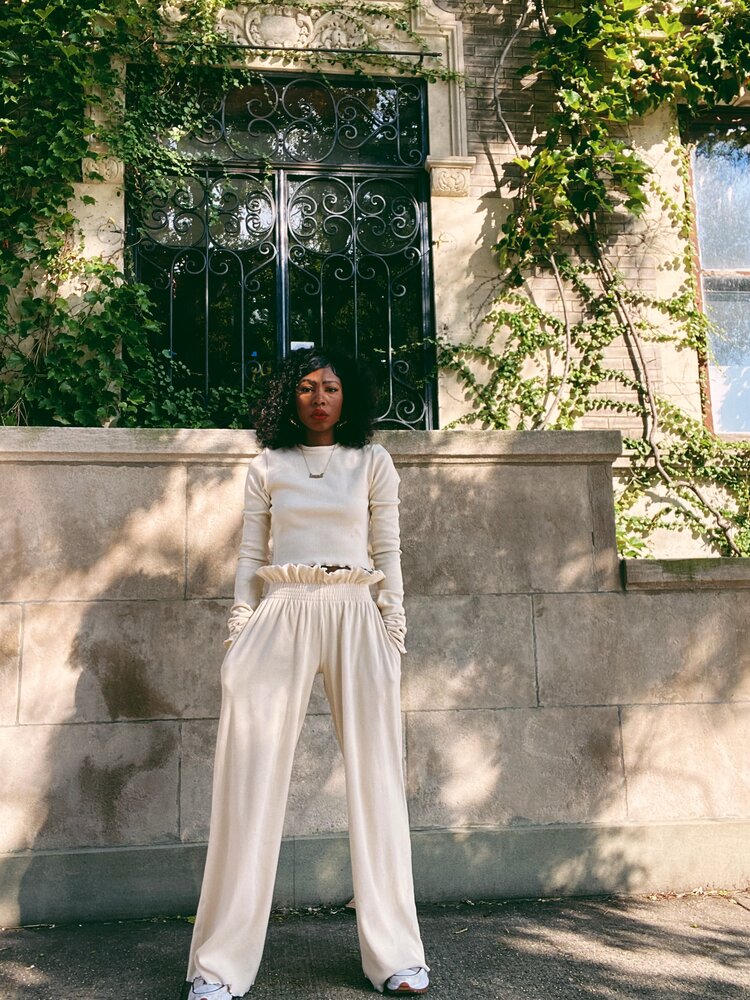 KENNY WIDE LEG PANTS CREAM
