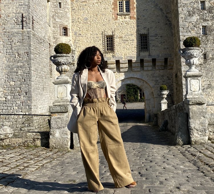 LENNY WIDE LEG PANT SAND