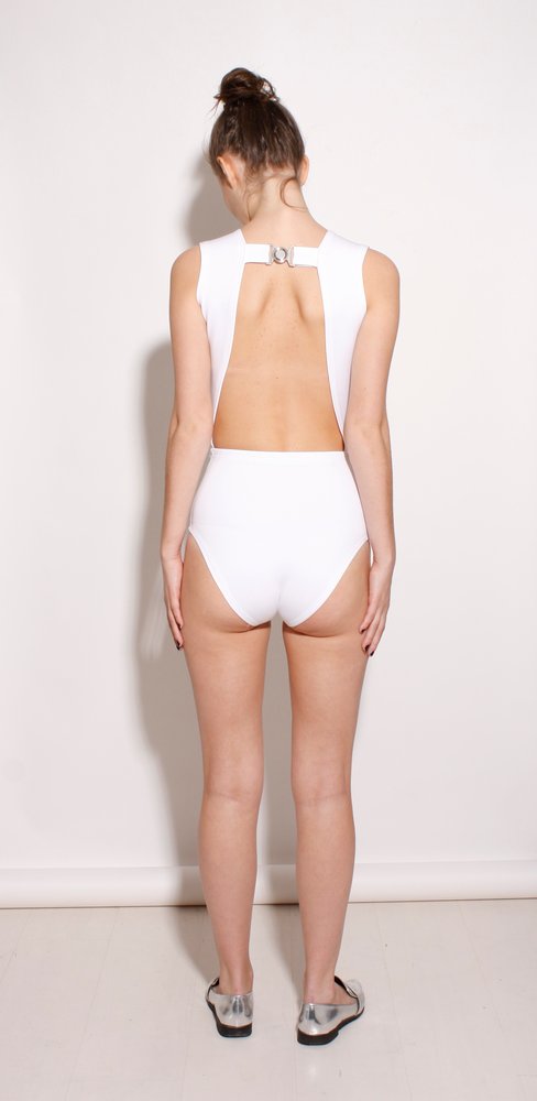 LUIZA WRAP BODYSUIT MONOGRAM PRINT
