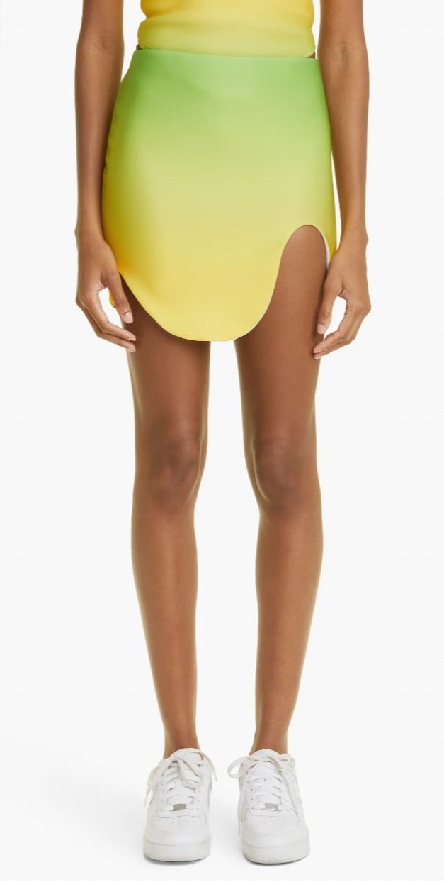 OVAL PLACE OMBRÉ MINISKIRT