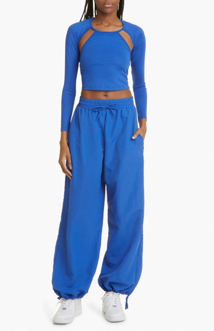 ALEXIS LONG SLV CROP TOP
