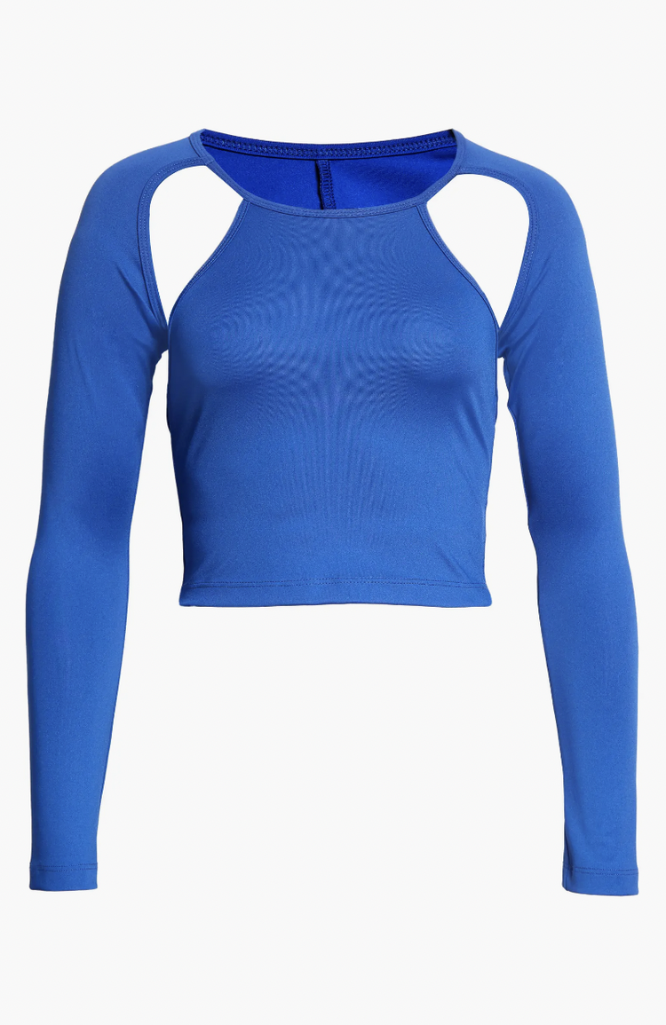 ALEXIS LONG SLV CROP TOP