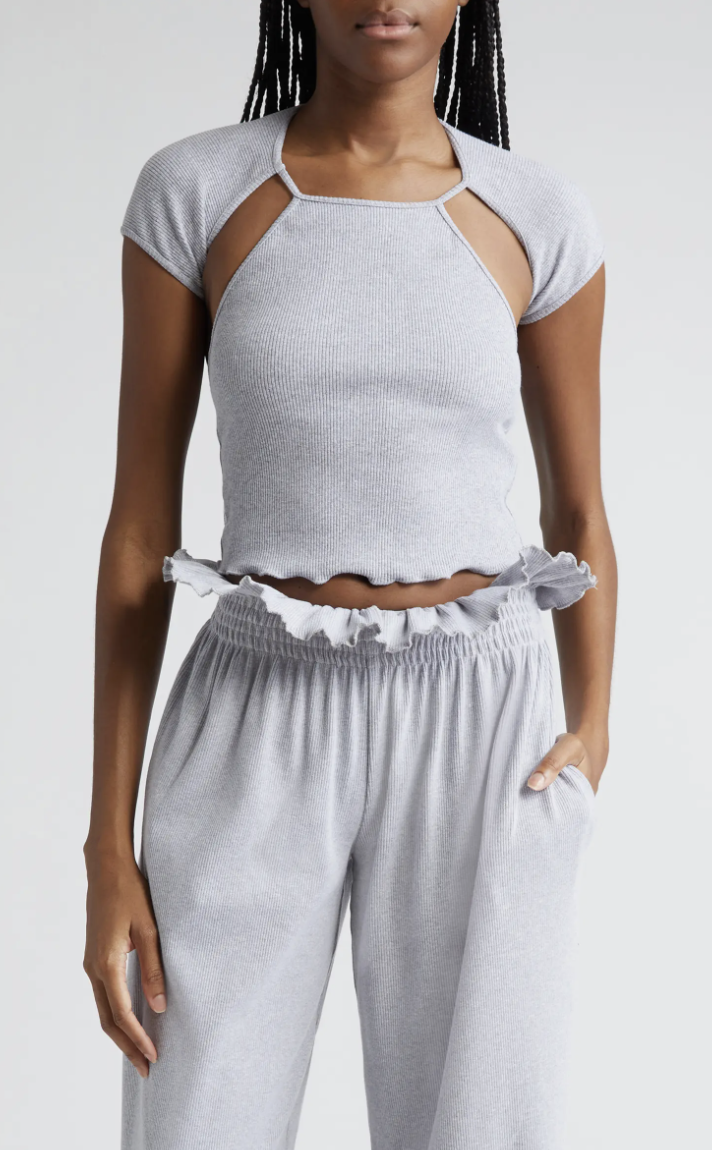 ALEX CROP TOP GREY