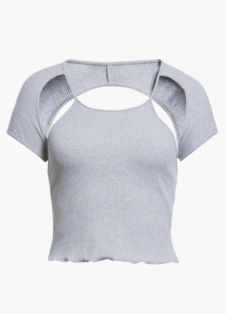 ALEX CROP TOP GREY