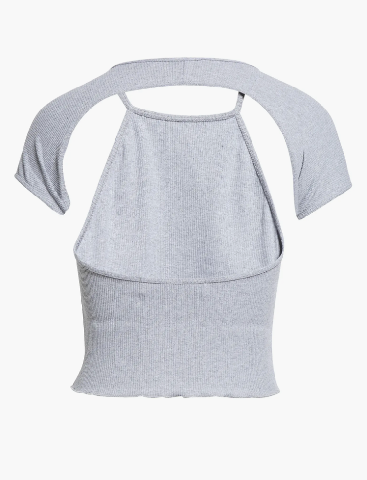 ALEX CROP TOP GREY