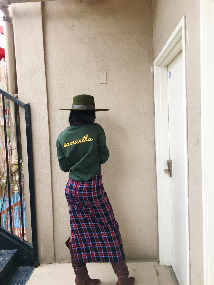 UNISEX CREW VARSITY PULLOVER