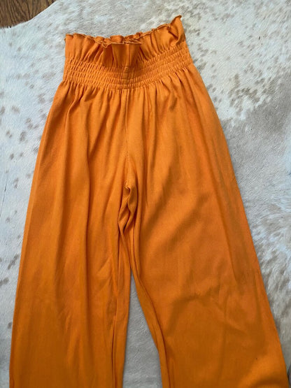 KENNY WIDE LEG PANTS TANGERINE