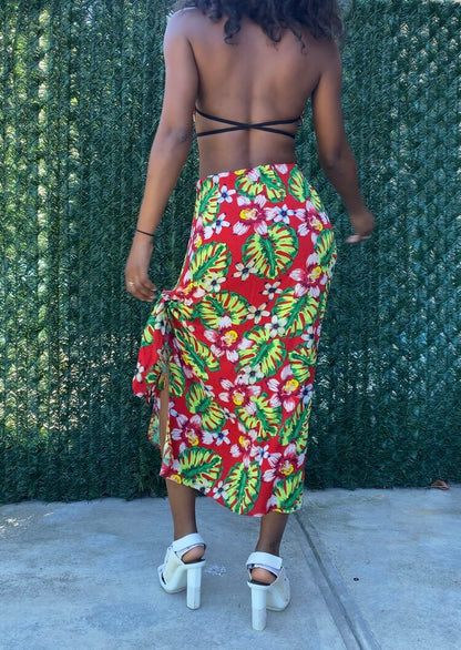 DANA TROPICAL BRALETTE GREEN/RED