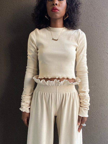 KEN CREAM CROP TOP