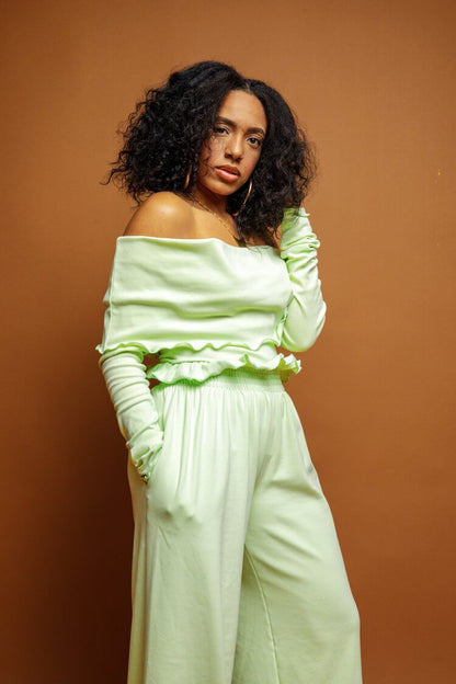 KENNY WIDE LEG PANTS MINT