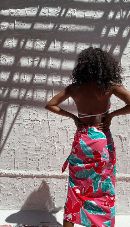 DANA TROPICAL BRALETTE PINK/RED