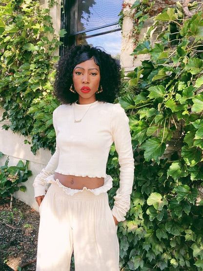 KEN CREAM CROP TOP