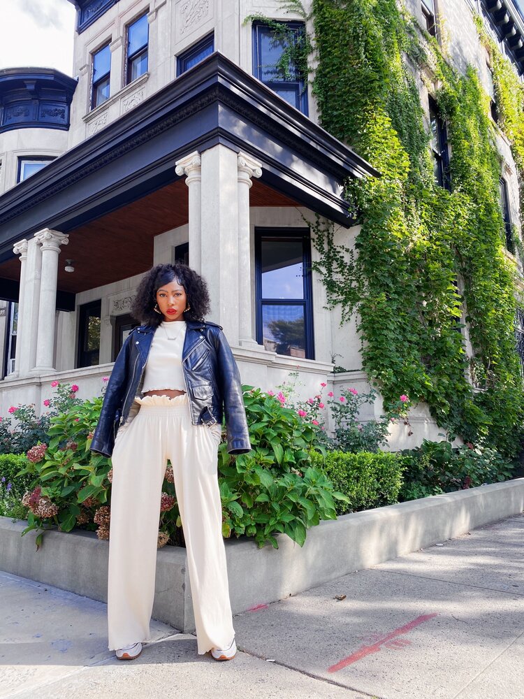 KENNY WIDE LEG PANTS CREAM