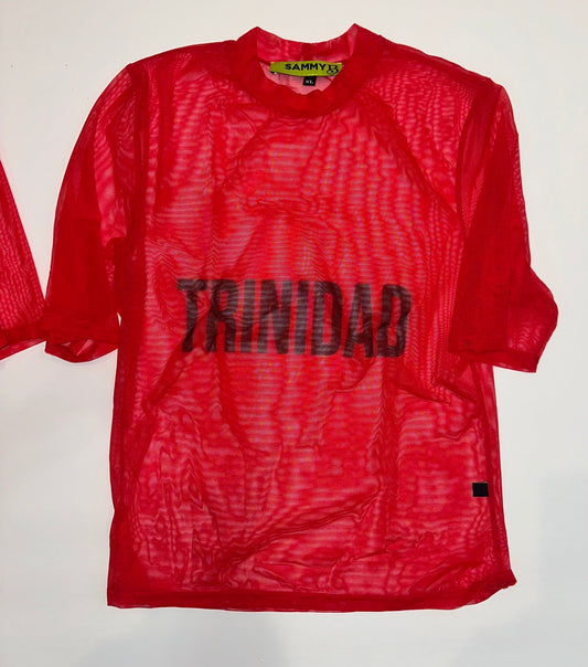 TRINIDAD MESH COLLECTORS TShirt RED READY TO SHIP