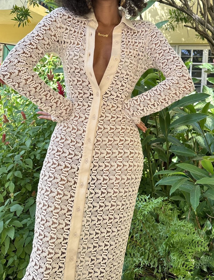 TINA MAXI DRESS BUTTON FRONT DRESS