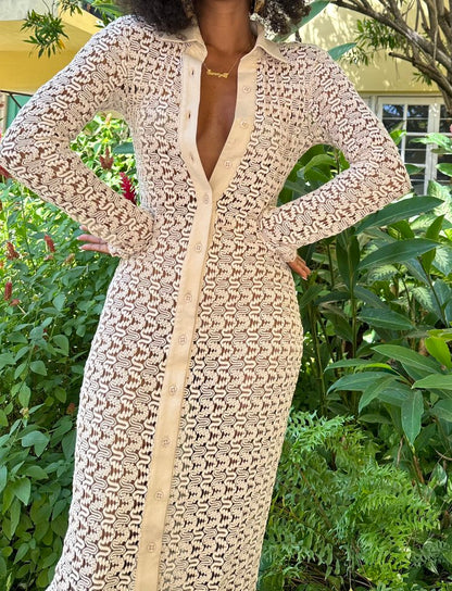TINA MAXI DRESS BUTTON FRONT DRESS