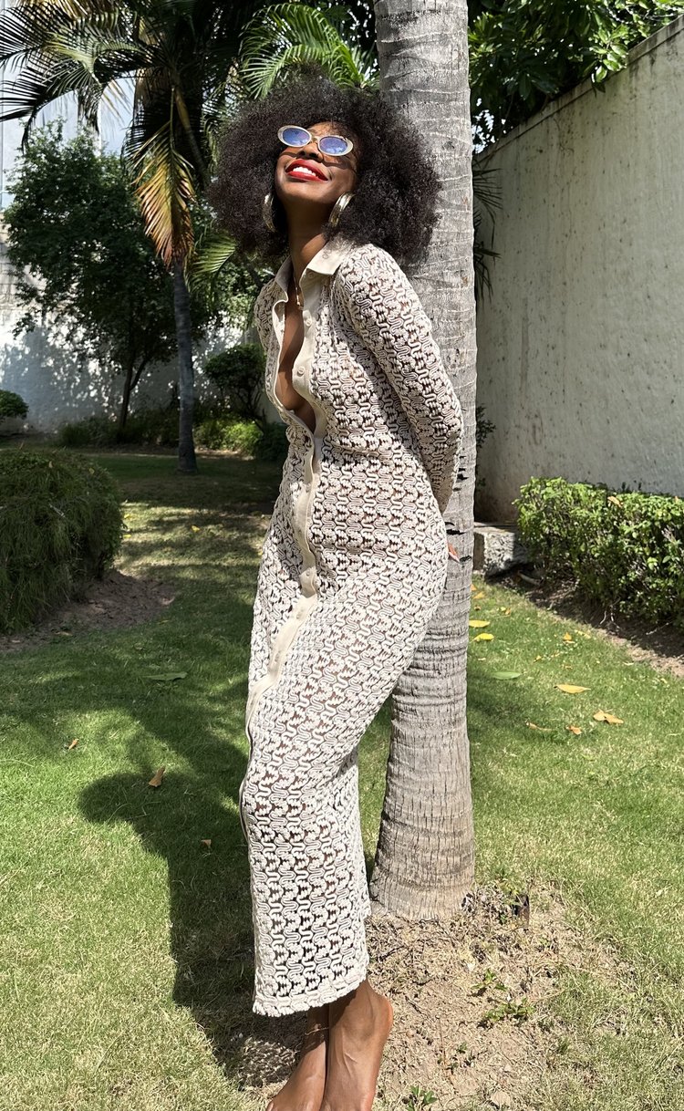 TINA MAXI DRESS BUTTON FRONT DRESS