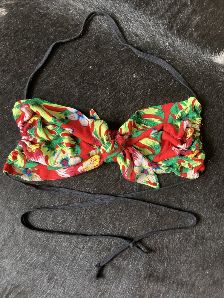 DANA TROPICAL BRALETTE GREEN/RED