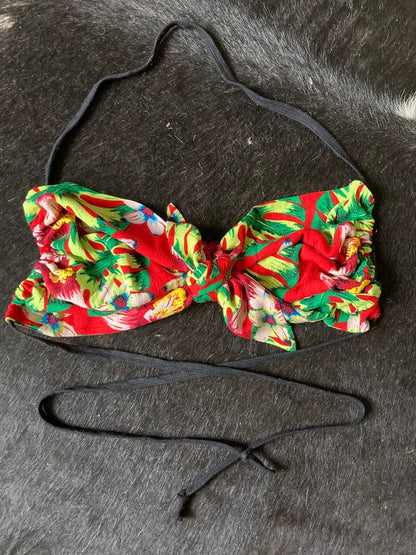 DANA TROPICAL BRALETTE GREEN/RED