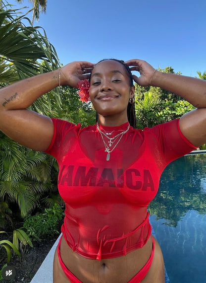 TRINIDAD MESH COLLECTORS TShirt RED READY TO SHIP