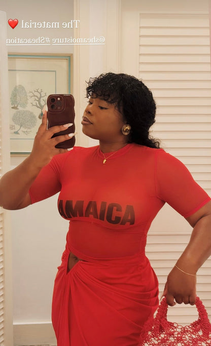 TRINIDAD MESH COLLECTORS TShirt RED READY TO SHIP