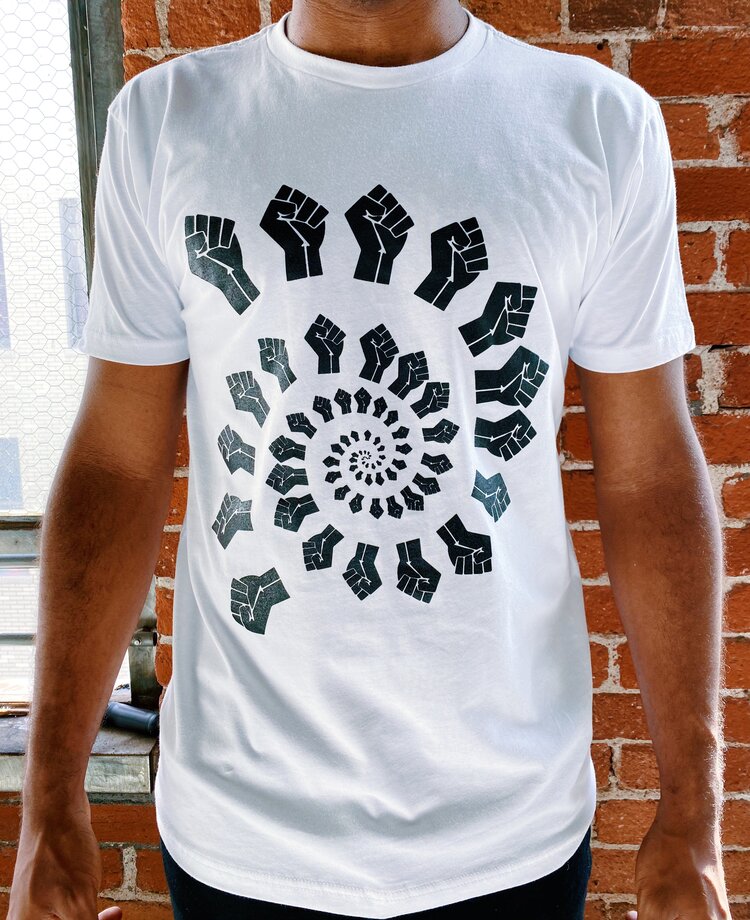 FOR THE PEOPLE UNISEX TSHIRT BLACK WHITE