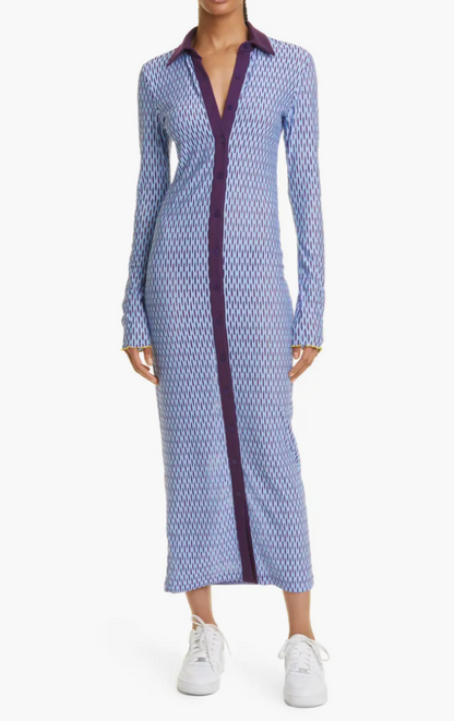 VIRGO MAXI DRESS BUTTON FRONT DRESS