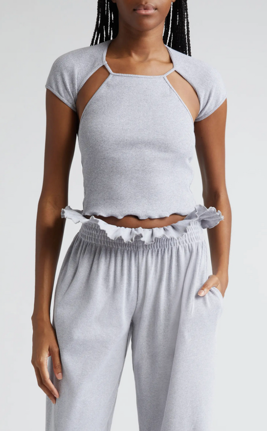 ALEX CROP TOP GREY