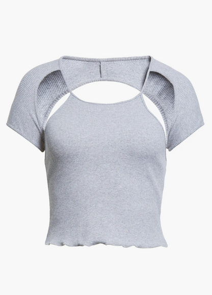 ALEX CROP TOP GREY